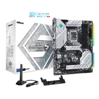 Z690-STEEL-LEGEND-WIFI6E  Z690 STEEL LEGEND WIFI6E DDR4, Support Intel Gen 12th, LGA1200