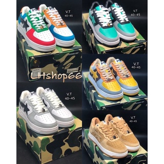 ⭐️รองเท้าผ้าใบ N BAPE STA⭐️ a bathing Ape สินค้าพร้อมส่ง งานHiend พร้อมกลอ่ง