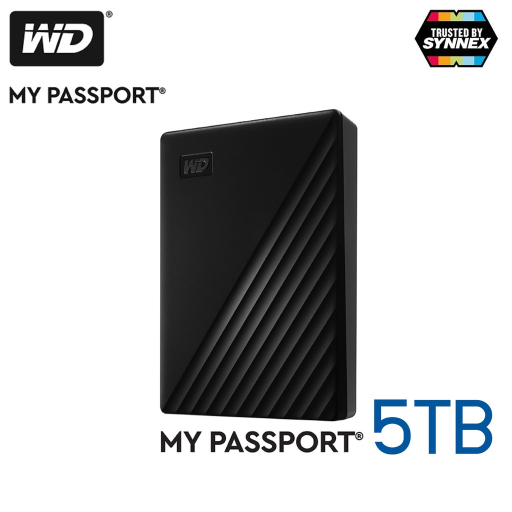 5 TB HDD EXT (ฮาร์ดดิสก์พกพา) WD MY PASSPORT BLACK (WDBPKJ0050BBK)