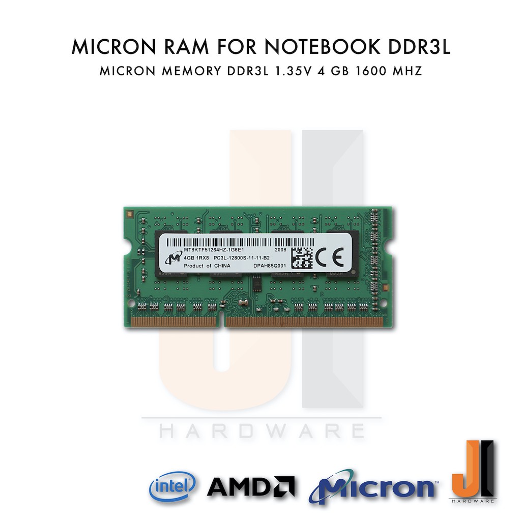 Micron RAM For Notebook DDR3L-1600 Mhz 4 GB 1.35V (ของใหม่)
