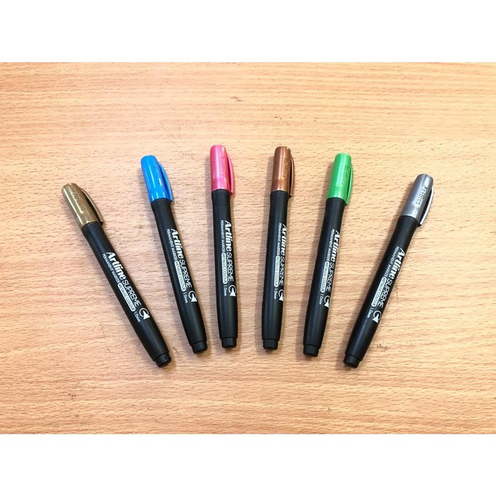 Artline Supreme Metallic Markers pen 1.0mm  EPF-790   ปากกามาร์กเกอร์สีเมทัลลิค  ทอง/เงิน