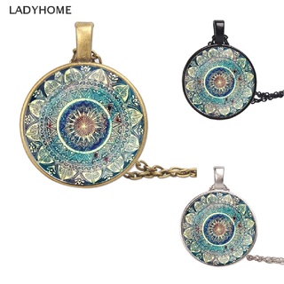 Ladyhome สร้อยคอ จี้จักระ สไตล์วินเทจ อินเดีย โยคะ แมนดาลา