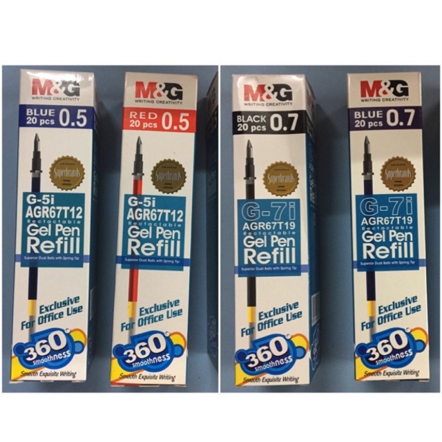 M&G R3/R5 ปากกาเจลเติม AGR67T12 (0.5)/AGR67T19(0.7) 20 ชิ้น