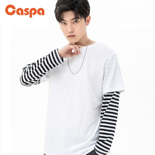 Caspa รุ่น LST-01 เสื้อยืดแขนยาว ลายทาง เสื้อยืดแฟชั่นผู้ชาย สามารถใส่ได้ทั้งผู้หญิงผู้ชาย เสื้อแนวสตรีท