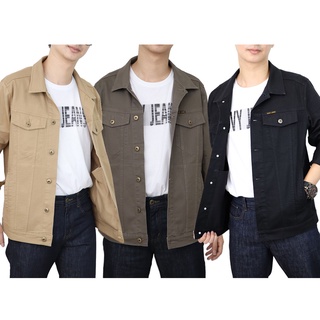 BOVYJACKETเสื้อเสื้อแจ็คเก็ต ดำ,ครีม,น้ำตาลเข้ม UNISEX - BJ9204