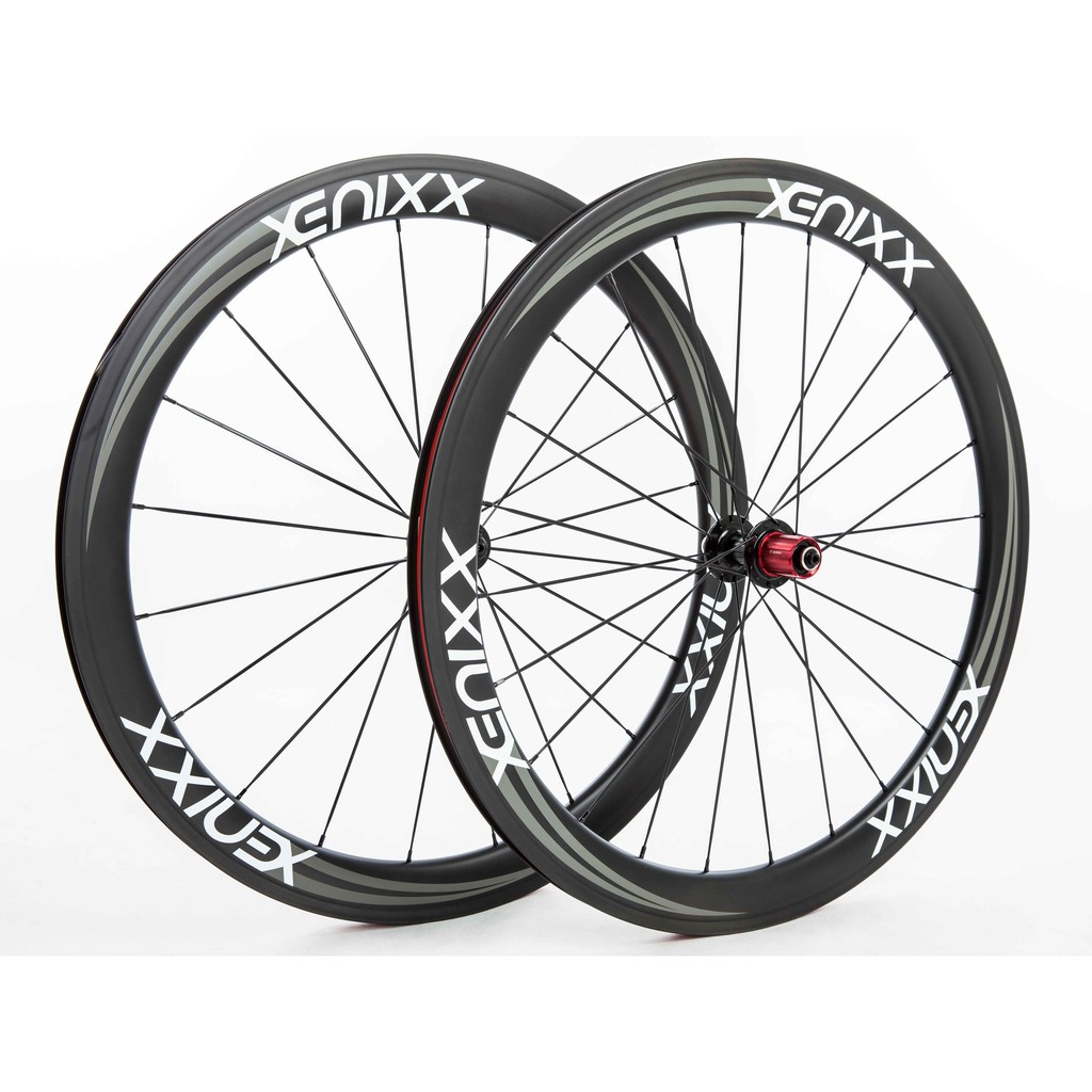 Carbon Fibre Wheelset Road Bike 700c 25c 60mm 88mm ไต้หวัน Chosen Hub
