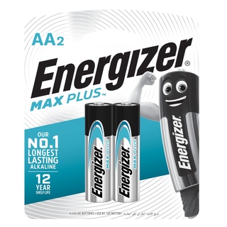 Energizer Max Plus AA 1.5V P2 ถ่านอัลคาไลน์ แพ็ค 2 ก้อน (LR6)(EP91 BP2 BP2T) แท้ประกันศูนย์