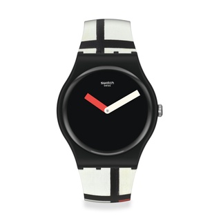 Swatch นาฬิกาผู้หญิง RED, BLUE AND WHITE, BY PIET MONDRIAN รุ่น SUOZ344