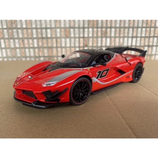 โมเดลรถเหล็ก Ferrari FXXK สเกล1:24 ประตูข้างและฝากกระโปรงหน้าเปิดได้รายละเอียดสวยเป็นงานโมเดลสำหรับตั้งโชว์