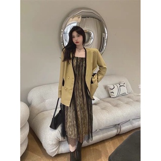 พร้อมส่ง10.03.21🥃Maxidress สายเดี่ยวผ้าลูกไม้ มีซับด้านใน เอาไว้ใส่ด้านในblazer งานดีงามม จัดด่วนๆๆ