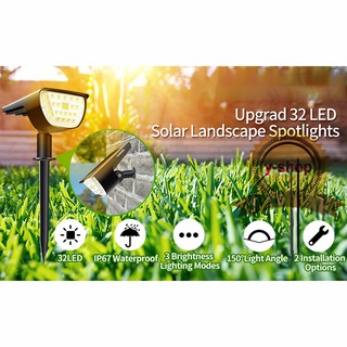 Warm white liht /white light  32 LED  Solar light ไฟติดผนัง+สวน พลังงานแสงอาทิตย์  *