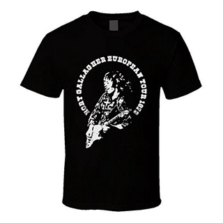 ผ้าฝ้ายแท้เสื้อยืด พิมพ์ลาย Rory Gallagher Rock N Roll แฟชั่นฤดูร้อนS-4XL