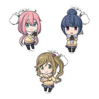 Yuru Camp Puni Colle! Keychain with Stand กาชาปอง Nadeshiko นาเดชิโกะ ยูรุแคมป์ โลลิตั้งแคมป์ พวงกุญแจ ที่ห้อย อะคริลิค