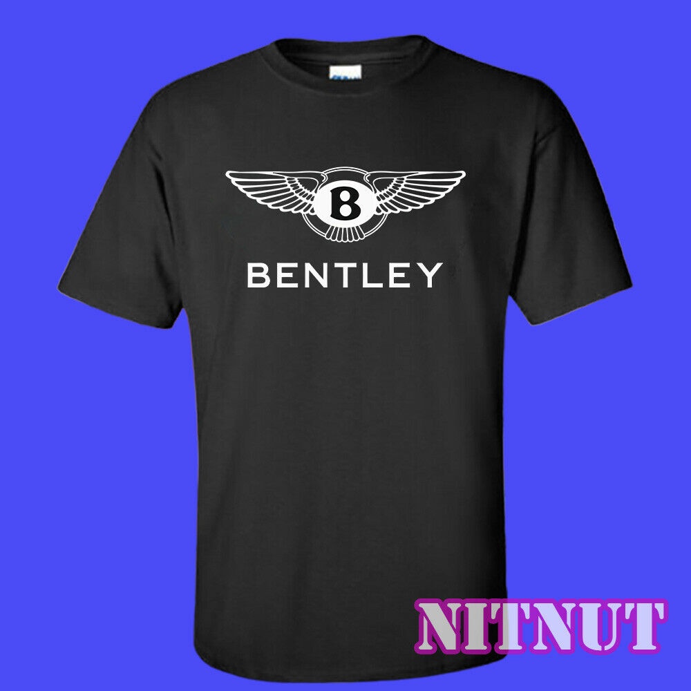 New Bentley Racing Logo Gildan เสื้อยืดผู้ชายสีดํา