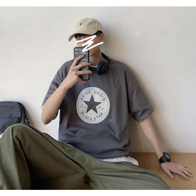 LH.Sunday 🍀 เสื้อยืดสกรีนรูปดาวมีหลากสีให้เลือกใส่กับกางเกงยีนหรือขาสั้งเท่ๆก็ได้ - รูปที่ 6