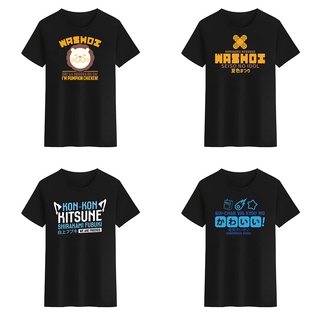 เสื้อยืดคอกลม พิมพ์ลาย Hololive Hoshimachi Suisei Natsuiro Matsuri Shirakami Fubuki สีดํา สีขาว สําหรับผู้ชาย และผู้หญิง