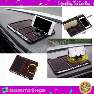 Namita Car console phone holder ที่วางโทรศัพท์หน้ารถ วางมือถือ แผ่น PVC วางโทรศัพท์หน้ารถ 360 องศา