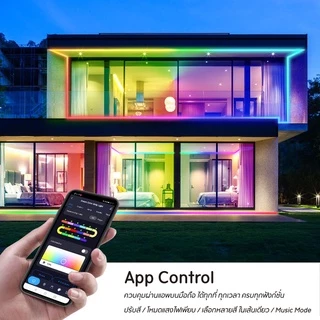 Tuya 🌈 ไฟเส้น ไฟวิ่ง ไฟรุ้ง เกรดพรีเมี่ยม WiFi ARGB RGBIC LED IntLight | เล่นตามเพลงได้