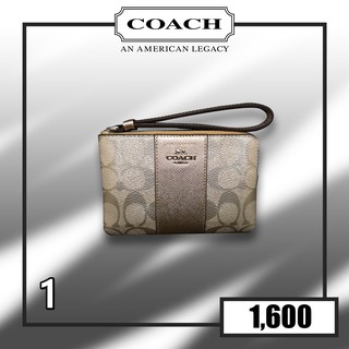 [มีเก็บเงินปลายทาง] Coach แท้ 100% กระเป๋าสตางค์ ซิปเดี่ยว