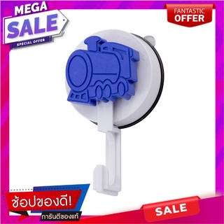 ขอแขวนกลมสุญญากาศแฟนซี DEHUB สีขาว/น้ำเงิน ขอแขวนผ้า HOOK ROUND VACUUM FANCY WHITE/BLUE DEHUB อุปกรณ์จัดเก็บเสื้อผ้า