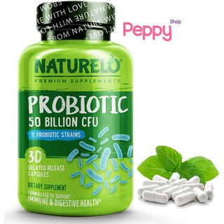 NATURELO Probiotic 50 Billion CFU 30 Delayed Release Capsules โพรไบโอติค 50 ล้านตัว 30 แคปซูล