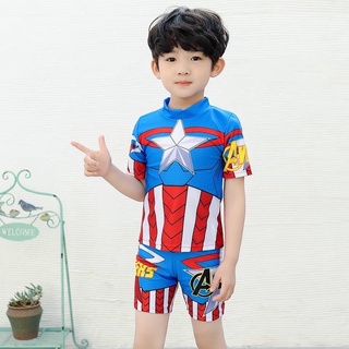 ชุดว่ายน้ำเด็ก แห้งเร็วงานดี ราคาถูก ชุดว่ายน้ำเด็กลายการ์ตูน พร้อมส่ง