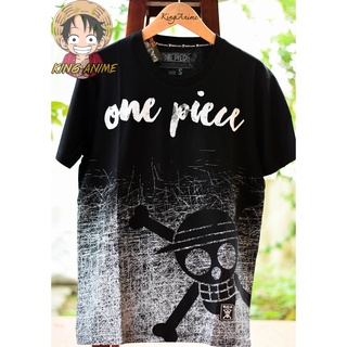 OP-449 เสื้อยืดวันพีช Luffy Icon สีดำ สินค้าลิขสิทธิ์แท้