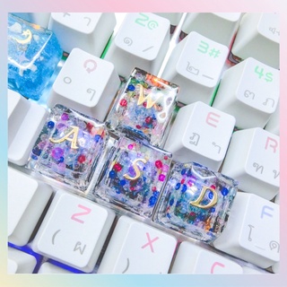keycap ปุ่มWASD  mechanical switch งานuv resin สามารถสั่งคัสตอมได้