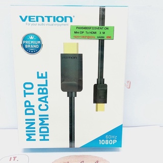 สายแปลง Mini Display Port To HDMI  1080P 60HZ Full Hd ยาว 3 M Vention (ออกใบกำกับภาษีได้)