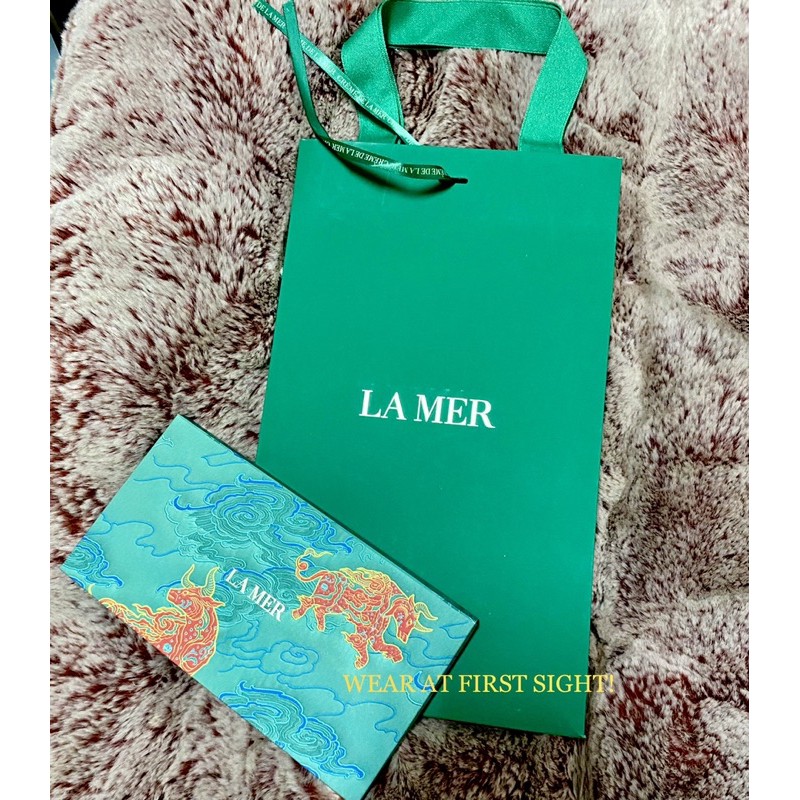 ถุง LAMER พร้อมริบบิ้น - สีเขียว // BOX SET ซองอั่งเปา LAMER 5ซอง - สีเขียว