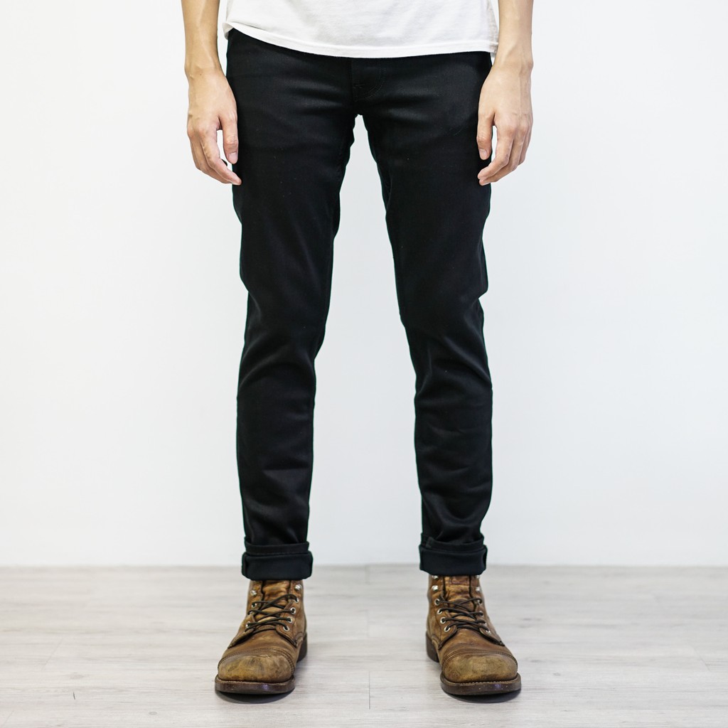 ฟรี! ถุงผ้า300฿ Lean Dean Dry Everblack แบรนด์ Nudie Jeans แท้ 100% by Goods & Raw