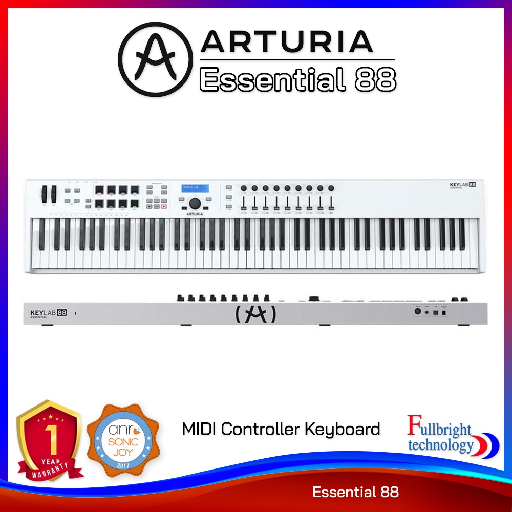 Arturia KeyLab Essential 88 MIDI Keyboard 88 คีย์ มาพร้อมกับ 8 Pads 8 Knobs ประกันศูนย์ 1 ปี