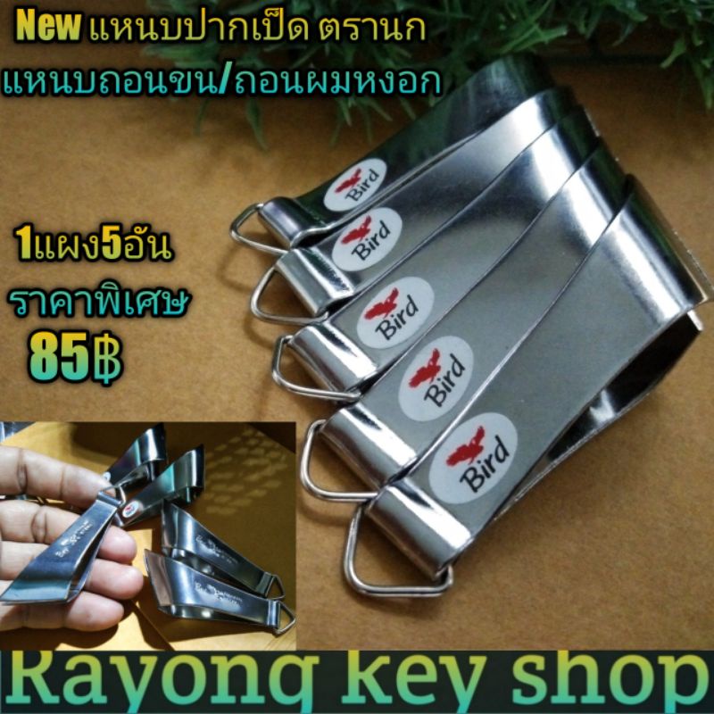 New แหนบปากเป็ด ตรานก แหนบถอนขน/ถอนผมหงอก 1แผง5อันราคพิเศษ ใช้ง่ายจับแน่น กระชับมือ ใช้ทนใช้ดี