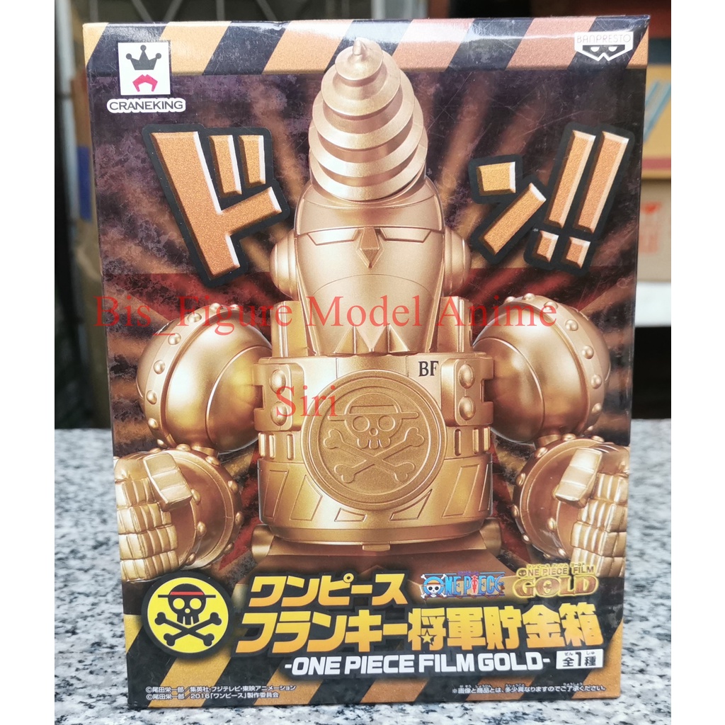 แท้/ญี่ปุ่น 🇯🇵 ONE PIECE General Franky Film Gold Coin Bank แมวทอง JP ของแท้มือ 1