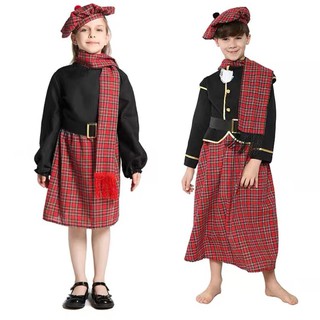 (รอ15-20วัน) 🏴󠁧󠁢󠁳󠁣󠁴󠁿 ชุดสก๊อตแลนด์ สก๊อต สก๊อตแลนด์ scottish kilt กระโปรง ชุดประจำชาติ คิลต์ ชุดแฟนซี คอสเพลย์