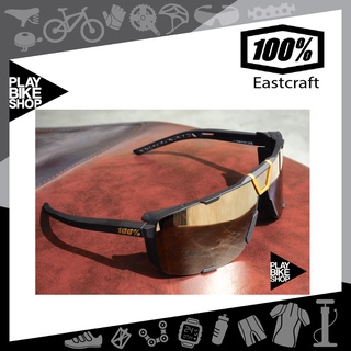 แว่น 100percent Eastcraft Soft Tact Black - Soft Gold Mirror Lens