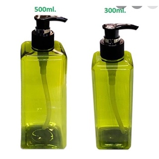 *มี 2 ขนาด* ขวดปั๊ม 500ml. ขวดปั๊มสี่เหลี่ยม ขวดฝาปั๊มใส่เจลแอลกอฮอล์ ขวดพลาสติกฝาปั๊ม