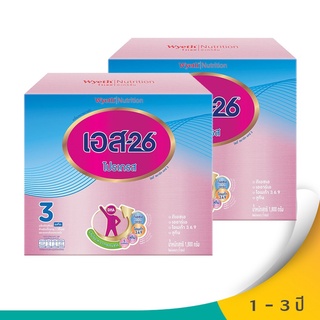 🔥อย่างดี🤩!! S-26 นมผงสำหรับทารก โปรเกรส 360 สมาร์ทแคร์ ช่วงวัยที่ 3 กลิ่นวานิลลา รสจืด 1800 กรัม (แพ็ค 2 กล่อง) 🚚พร้อมส่