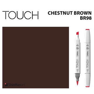 TOUCH TWIN BRUSH MARKER BR98 (CHESTNUT BROWN) / มาร์คเกอร์หัวพู่กัน-หัวตัดขนาดกลาง รหัส BR98 (CHESTNUT BROWN)