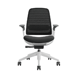 Modernform เก้าอี้เพื่อสุขภาพ รุ่น Series1 พนักพิงกลาง สีดำ เบาะสีดำ เก้าอี้ Steelcase ergonomic