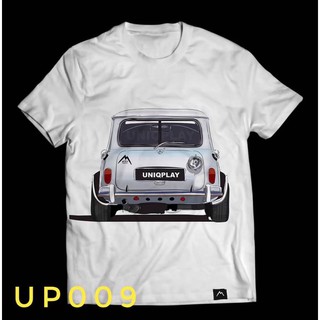 เสื้อยืดสีขาว ลายท้ายรถยนต์(up009)
