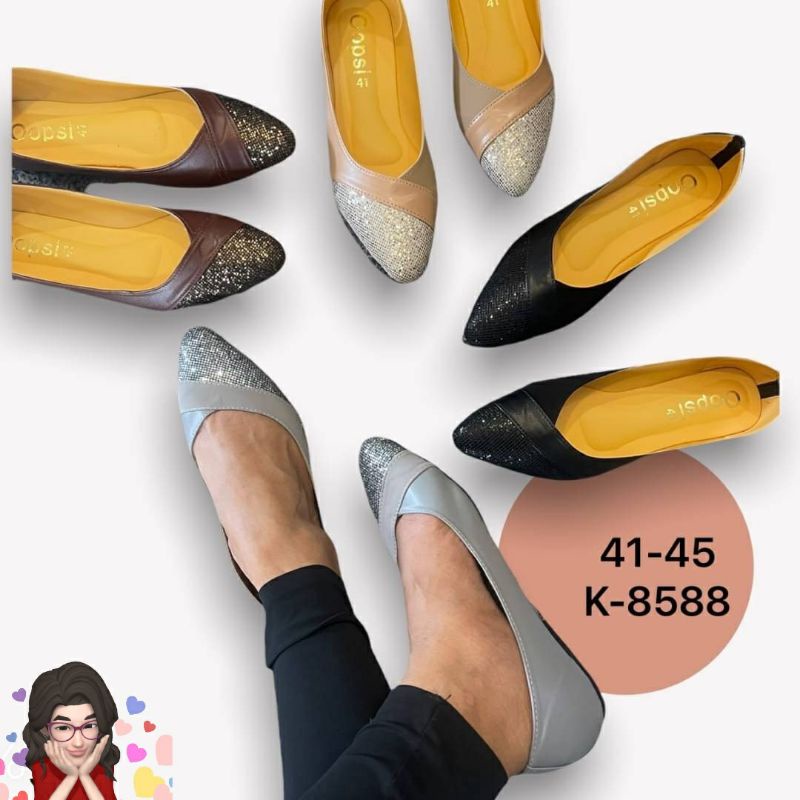 รองเท้าคัทชู  Bigsize ไซส์ใหญ่ 41- 45  แบบกริสเตอร เนื้อละเอียด สำหรับสาวไซด์ใหญ่ งานสวย เก๋ไก๋ คะ