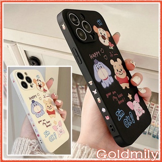 🔥 เคสไอโฟน11วินนี่เดอะพูห์ ลายแถบข้างการ์ตูนขอบเหลี่ยมเคสซิลิโคนสำหรับ Apple 6 plus เคสไอโฟนXR iPhone 12 11 10x 13 13 Pro Max 6s Max เคสไอโฟนSE2 X 2020 xr เคสไอโฟนxsmax Pro XS Max เคสไอโฟน7พลัส 7 เคส i8plus เคสi11 Winnie the Pooh Case