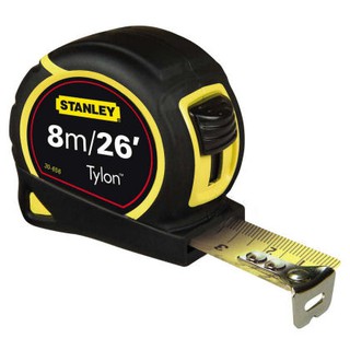 STANLEY 30-656N-20-159 ตลับเมตรพลาสติกสีดำ-เหลือง 8 ม. Tylon Tape