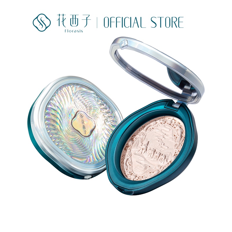 Florasis Fairy Peach Blossom Pressed Powder (Porch Window Edition)แป้งอัดแข็ง กลิ่นดอกพีช นางฟ้า (รุ่นหน้าต่างระเบียง)