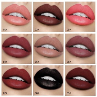 ลิปสติกลิปกลอสเพิ่มความชุ่มชื้นติดทนนาน 18 สี Matte