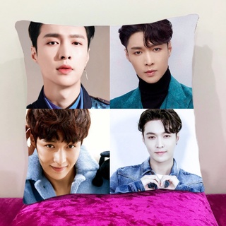 หมอนอิงสั่งทำ ใส่ได้4รูป หมอนอิงขนนุ่ม หมอนอิงโซฟา หมอนอิงในรถ หมอนอิง Cushions zhang yixing เลย์ จางอี้ชิง