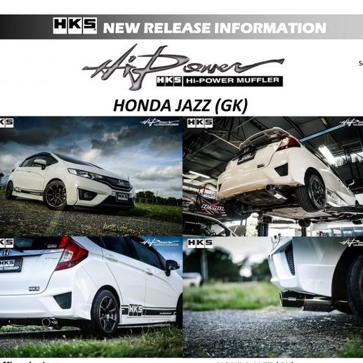 ท่อ HKS Honda Jazz GK เครื่อง L15A1 Shopee Thailand