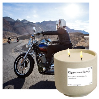 MN FORMULA CERAMIC CANDLE กลิ่น Cigarette on Harley เทียนหอม กลิ่นของคนรักอิสระ ขนาด L