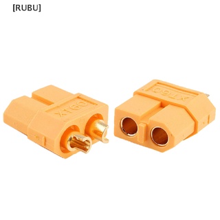 [RUBU] ขายดี ปลั๊กเชื่อมต่อกระสุนตัวผู้ ตัวเมีย XT60 สําหรับแบตเตอรี่ RC Lipo 1 5 10 คู่